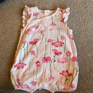 Burt’s Bees pink floral romper
